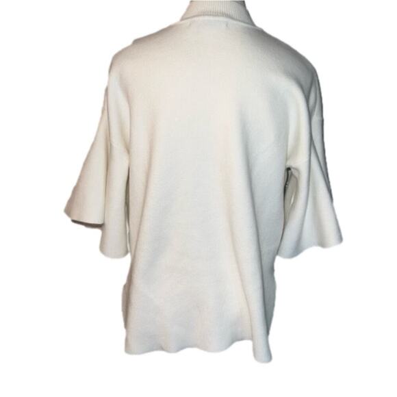 Sunday in Brooklyn White Mock Neck Bell Sleeve Sweater Size XS, fits like S/M - Picture 3 of 8